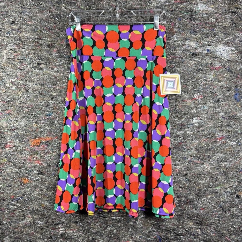 LuLaRoe Colorful Circle Skater Skirt - Red, Green, Purple